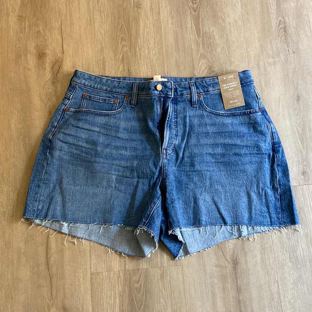 Madewell, blue jean shorts, curvy, women’s 16W